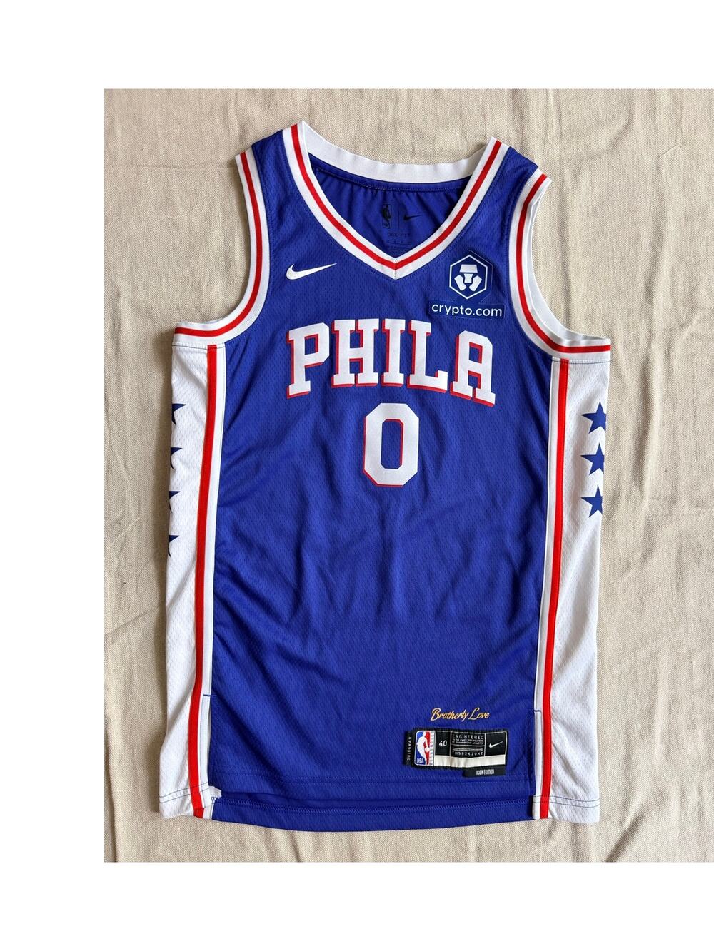 Nike Philadelphia 76ers Icon Edition Tyrese Maxey #0 Swingman Jersey Size Small